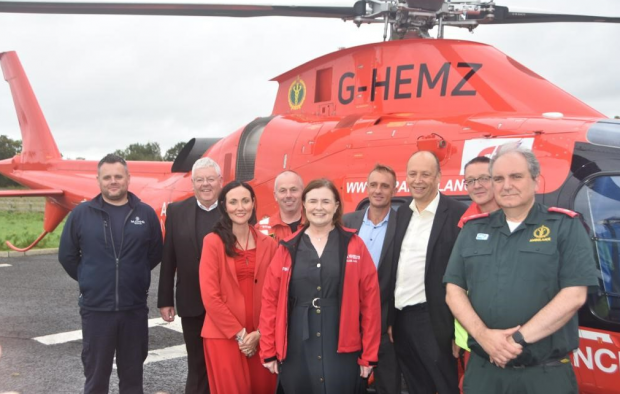 Peter May, DoH Permanent Secretary, paid tribute to those working with the HEMS and HART teams during visits to the organisations’ bases near Lisburn.