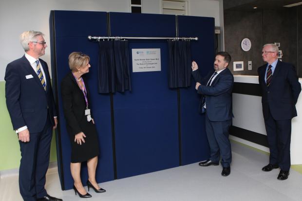 Health Minister Robin Swann pictured opening the Duke of Connaught Unit