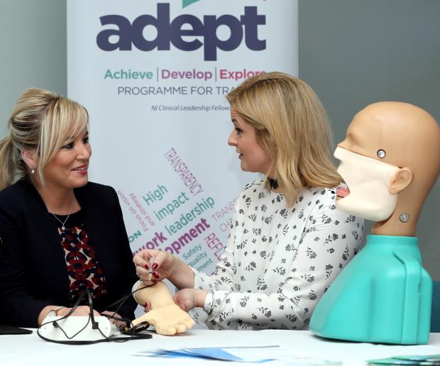 Health Minister Michelle O'Neill meets staff & hears about specialist postgraduate doctor & dentist training programme