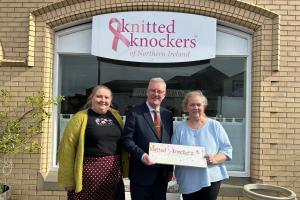 Photo of L-R Hope Graham, Health Minister Mike Nesbitt and Joanne Harris