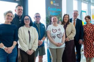 Photo of Health Minister Mike Nesbitt with kinship carers