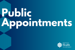 Public appointments text on decorative background
